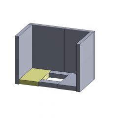 Bodenstein links 240x135x30mm (Schamotte) | Justus Viking A** | Schamotte-Shop.de