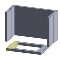 Bodenstein links/rechts | Techfire** | Feuerraumauskleidung | Schamotte-Shop.de
