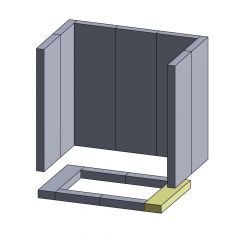 Bodenstein links rechts | Techfire** | Feuerraumauskleidung | Schamotte-Shop.de