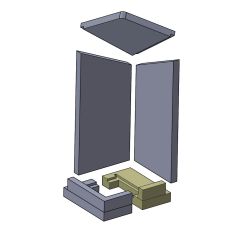 Bodenstein rechts 280x140x90mm passend für Spartherm ** (Vermiculite)