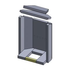 Bodenstein vorne Justus Island 5A** | Feuerraumauskleidung | Schamotte-Shop.de