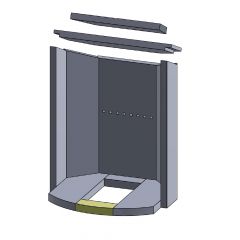 Bodenstein vorne Justus Kaskade 8A** | Feuerraumauskleidung | Schamotte-Shop.de