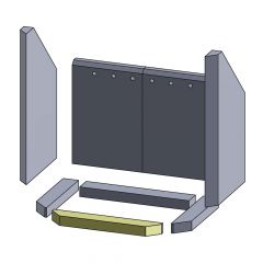 Bodenstein vorne | Techfire** | Feuerraumauskleidung | Schamotte-Shop.de