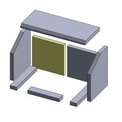 Rückwandstein | Feuerraumauskleidung | PUR Schamotte | Schamotte-Shop.de