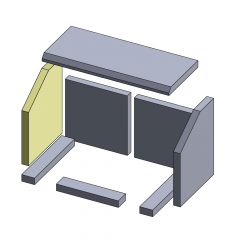 Wandstein | Feuerraumauskleidung | PUR Schamotte | Schamotte-Shop.de
