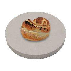 Brotbackstein rund Ø 49 x 2 cm Keramik Backstein  lebensmittelecht  PUR Schamotte  Schamotte-Shop.de