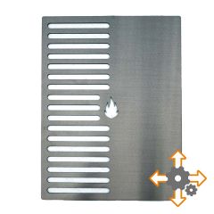 Eckiger Grillrost mit integrierter Grillplatte auf Maß