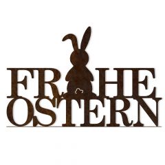 Frohe Ostern Aufsteller in Edelrost