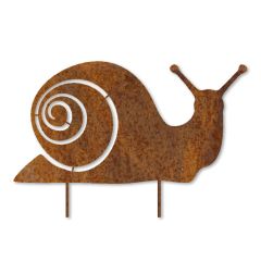 Edelrost Schnecke Heinz mit Stecker