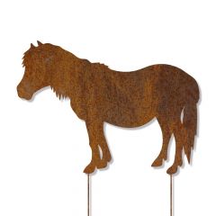 Edelrost Shetlandpony mit Stecker » Tierpark Weeze Edition » Schamotte-Shop.de