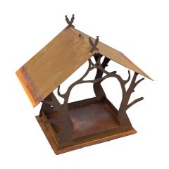 Edelrost Vogelhaus Wood » Schamotte-Shop.de