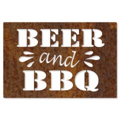 Edelrostschild Beer and BBQ 20 x 30 cm
