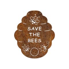 Edelrostschild Bienenstock - safe the bees