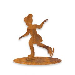 Edelrost Eiskunstläuferin mit Fuß » Schamotte-Shop.de