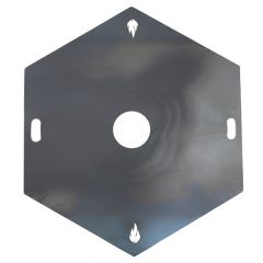 Feuerplatte Grillring Ø 105 cm 6-eckig aus 4 mm Stahl für die Feuertonne Schamotte-Shop.de