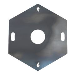 Feuerplatte 6-eckig Grillplatte Grillring für Feuertonne Ø 80 cm » Schamotte-Shop.de