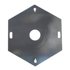 Feuerplatte 6-eckig Grillplatte Grillring für Feuertonne Ø 98 cm » Schamotte-Shop.de