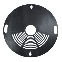 Feuerplatte / Grillplatte mit integriertem Rost Ø 105 cm für die Feuertonne Schamotte-Shop.de