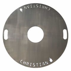 Feuerplatte Grillplatte Grillring mit Wunschname Ø 80 cm für Feuertonnen