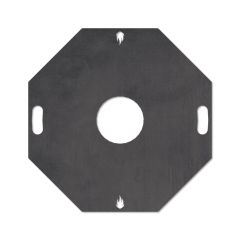 Feuerplatte / Grillplatte / Grillring 8-eckig Ø 80 cm aus 4 mm Stahl für die Feuertonne