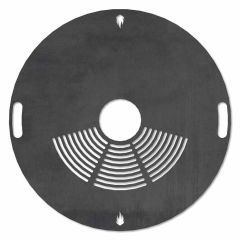 Feuerplatte Grillplatte mit integriertem Rost Ø 105 cm Schamotte-Shop.de