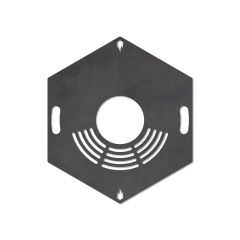 Feuerplatte Grillplatte mit integriertem Rost 6-eckig Ø 60 cm Design 1 Schamotte-Shop.de