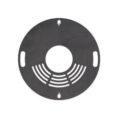 Feuerplatte Grillplatte mit integriertem Rost Ø 60 cm Design 1 Schamotte-Shop.de