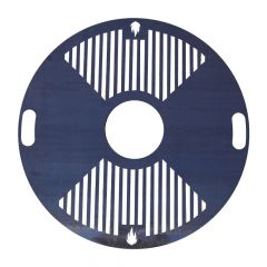 Feuerplatte / Grillplatte mit integriertem Rost Ø 60 cm Design 2