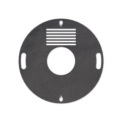Feuerplatte Grillplatte mit integriertem Rost Ø 60 cm Design 3 Schamotte-Shop.de