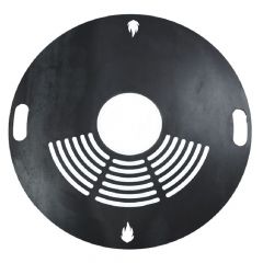 Feuerplatte Grillplatte mit Rost Ø 80 cm aus Stahl