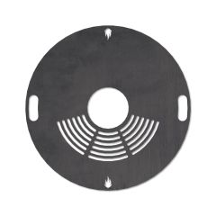 Feuerplatte Grillplatte mit integriertem Rost Ø 80 cm Design 1 Schamotte-Shop.de