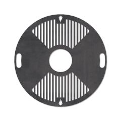Feuerplatte Grillplatte mit integriertem Rost Ø 80 cm Design 2 Schamotte-Shop.de