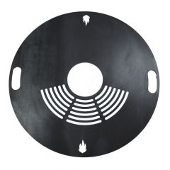Feuerplatte Grillplatte mit Rost Ø 98 cm aus Stahl
