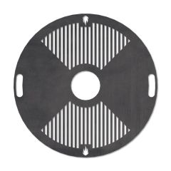 Feuerplatte Grillplatte mit integriertem Rost Ø 98 cm Design 2 Schamotte-Shop.de