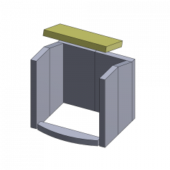 Heizgasumlenkplatte | Feuerraumauskleidung | PUR Schamotte | Schamotte-Shop.de