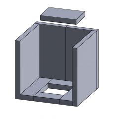 Feuerraumauskleidung 9-teilig | Justus Falun** | Schamotte-Shop.de