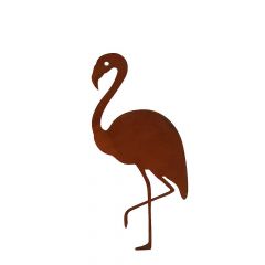 Gartenstecker Flamingo Helge 77cm | Skandinavisches Design | Edelrostoptik