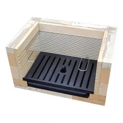 Grillplatz Bausatz Porto | Hauptansicht | PUR Schamotte | Schamotte-Shop.de
