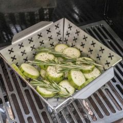 Grillkorb groß für Gemüse aus Edelstahl passt auf jeden Grill / BBQ