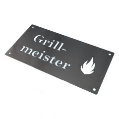 Grillmeister » Schild aus Edelstahl