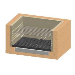 Grillplatz Bausatz Porto | Hauptansicht | PUR Schamotte | Schamotte-Shop.de