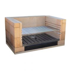 Grillplatz Bausatz Porto | Hauptansicht | PUR Schamotte | Schamotte-Shop.de