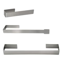 Halterset 3-teilig aus Edelstahl mit Spültuchhalterhalter Schamotte-Shop.de