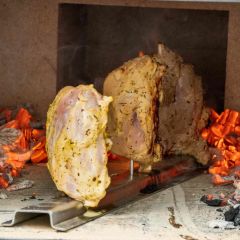 Haxenhalter für 3 Haxen 50 cm aus Edelstahl ǀ Grillzubehör ǀ Schamotte-Shop.de