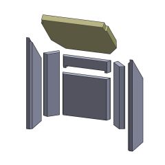 Heizgasumlenkplatte 318x300x25mm (Vermiculite) passend für Elite **