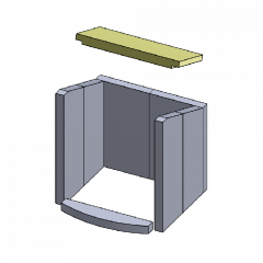 Heizgasumlenkplatte | Feuerraumauskleidung | Flamado | Schamotte-Shop.de