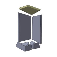 Heizgasumlenkplatte 388x357x30mm (Vermiculite) passend für Spartherm **