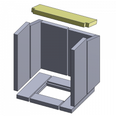 Heizgasumlenkplatte | Feuerraumauskleidung | PUR Schamotte | Schamotte-Shop.de