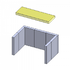 Heizgasumlenkplatte | Feuerraumauskleidung | PUR Schamotte | Schamotte-Shop.de