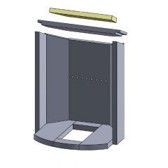 Heizgasumlenkplatte oben Justus Kaskade 8A** | Feuerraumauskleidung | Schamotte-Shop.de